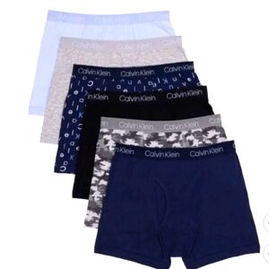 Calvin Klein Boys' Cotton Stretch Boxer Brief Underwear 6-pack XL